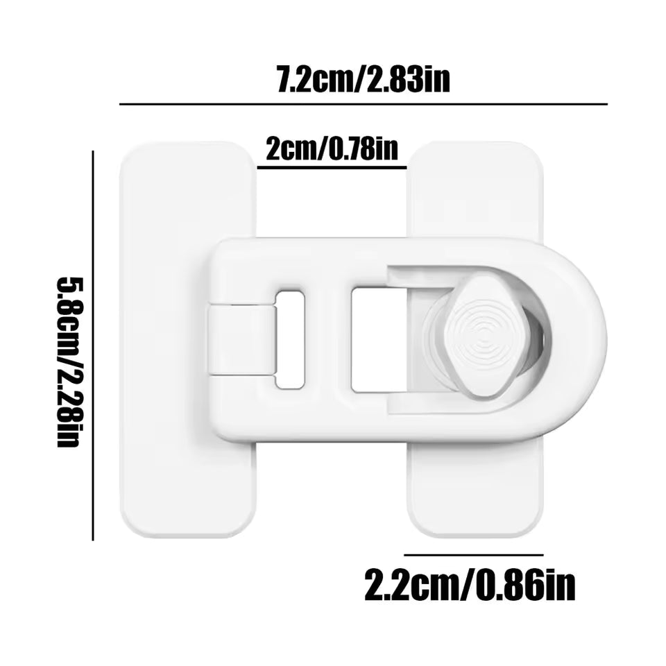 bloque porte bebe blanc dimensions 7,2 cm 5,8 cm 2,2 cm vue détaillée