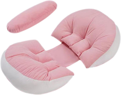 coussin de grossesse couleur rose blanc