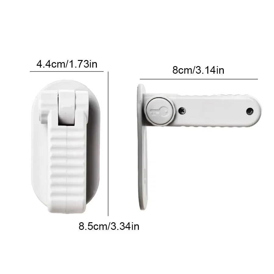 bloque porte bebe blanc dimensions 8,5 cm 4,4 cm vue détaillée