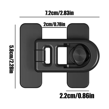 bloque porte bebe noir dimensions 7,2 cm 5,8 cm 2,2 cm vue détaillée