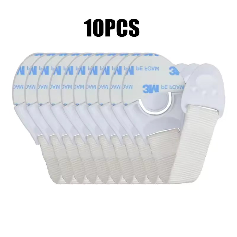 bloque porte blanc lot 10 pièces sangle bouton-pression fond blanc