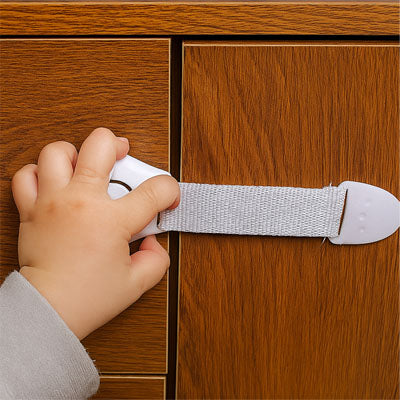 bloque porte café sangle main bébé tire tiroir bois foncé