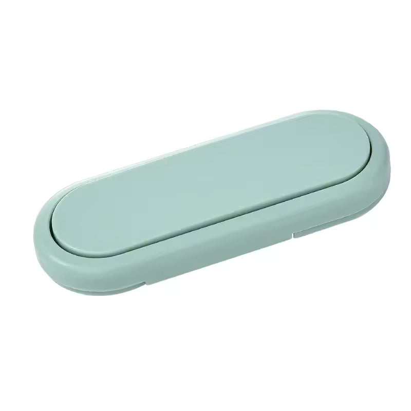 bloque porte vert clair verrou rotatif vue seul fond blanc