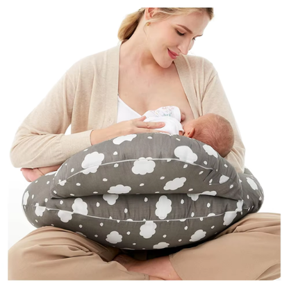 coussin d allaitement forme C maman allaite fils allongé soutien