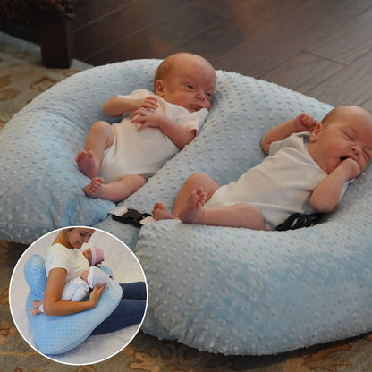 coussin-d allaitement-polyvalent-bleu-pour-deux-bébé