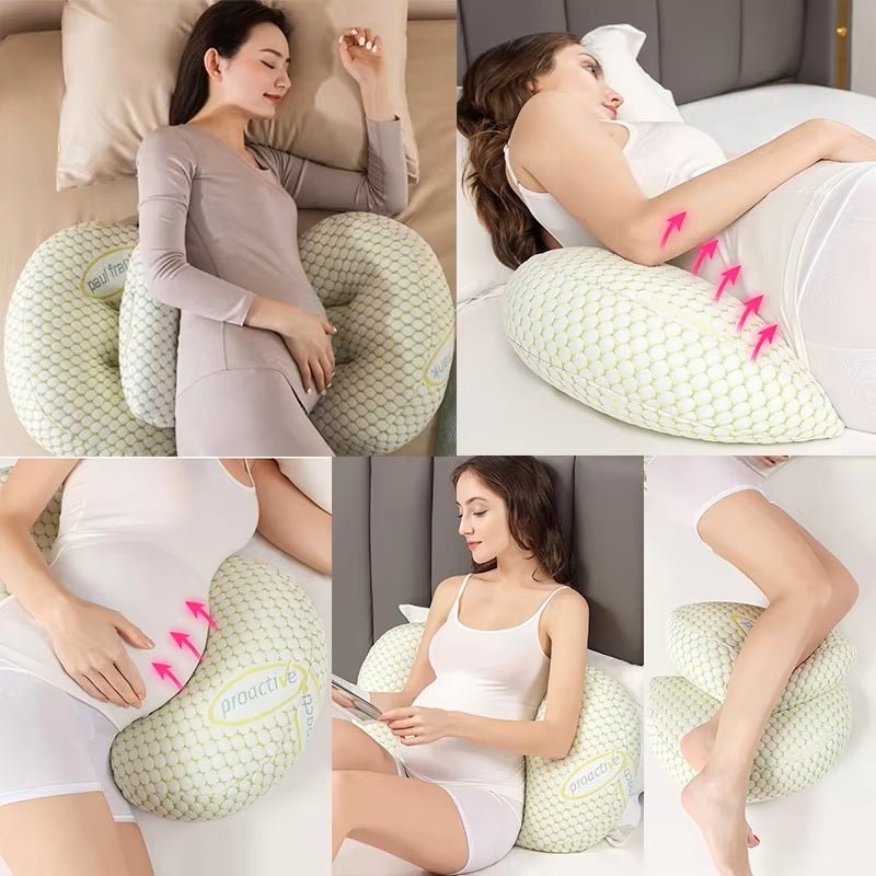 coussin de grossesse vert positions multiples confort maternité