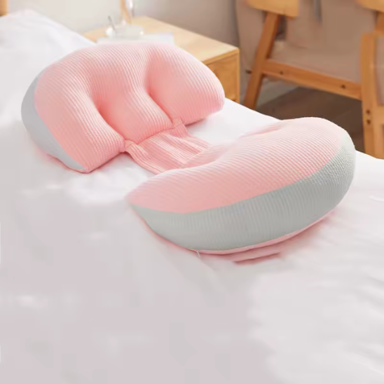 coussin de maternité couleur rose gris